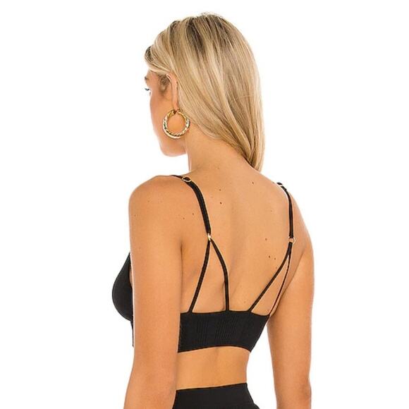 L*Space Siren Bikini Top in Black Size XS NWT Wired V - Picture 2 of 6